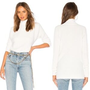 Lovers + Friends x REVOLVE Gwen Pullover Turtleneck Rib Sweater in Ivory Small